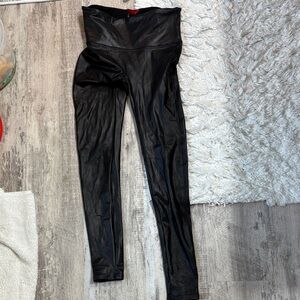 SPANX Shiny Black Leggings